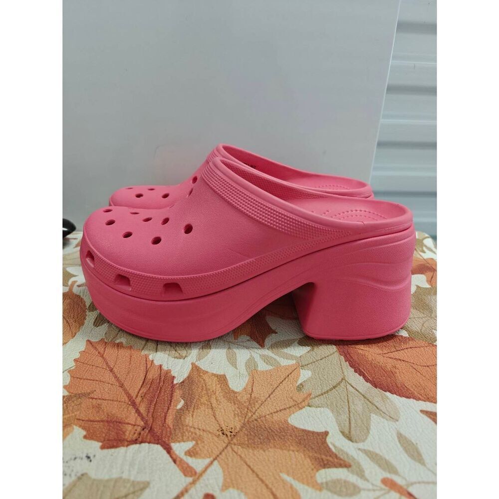 Crocs Siren Clog Hyper Pink Heeled Platform Shoes Women's Size 13